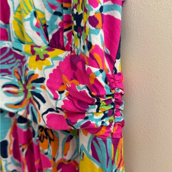 Lilly Pulitzer Amanda Besame Mucho Floral Halter Maxi Dress Size Small Vacation - Picture 2 of 7